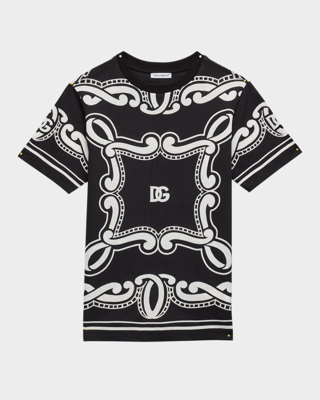 Boy's Bandana-Print Short-Sleeve T-Shirt, Size 4-